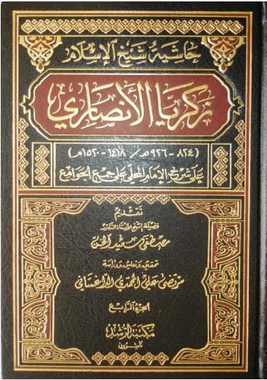 حاشية الأنصاري على شرح المحلي (الجزء الرابع)