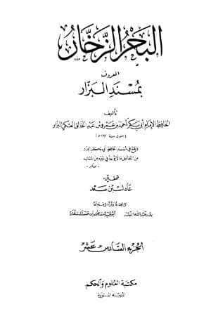 مسند البزار (الجزء السادس عشر)